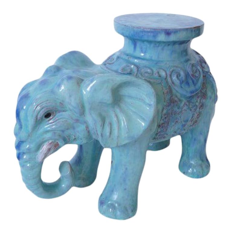Vintage Porcelain Elephant Side Table at 1stDibs