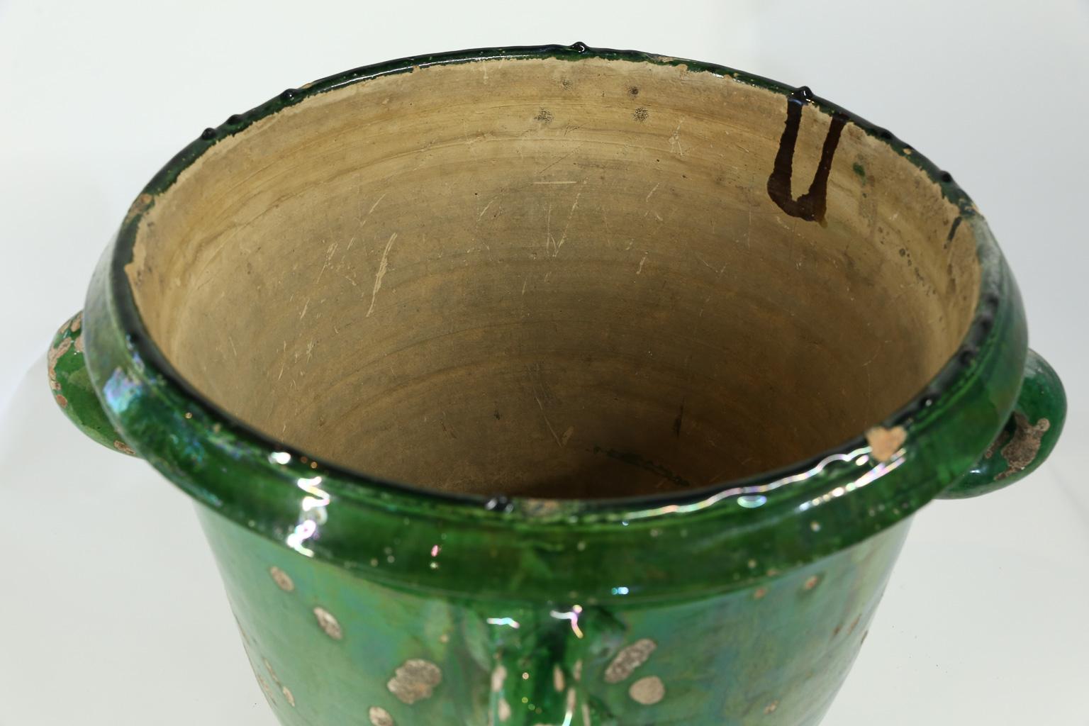 French Glazed Terracotta Planter from Anduze, France
