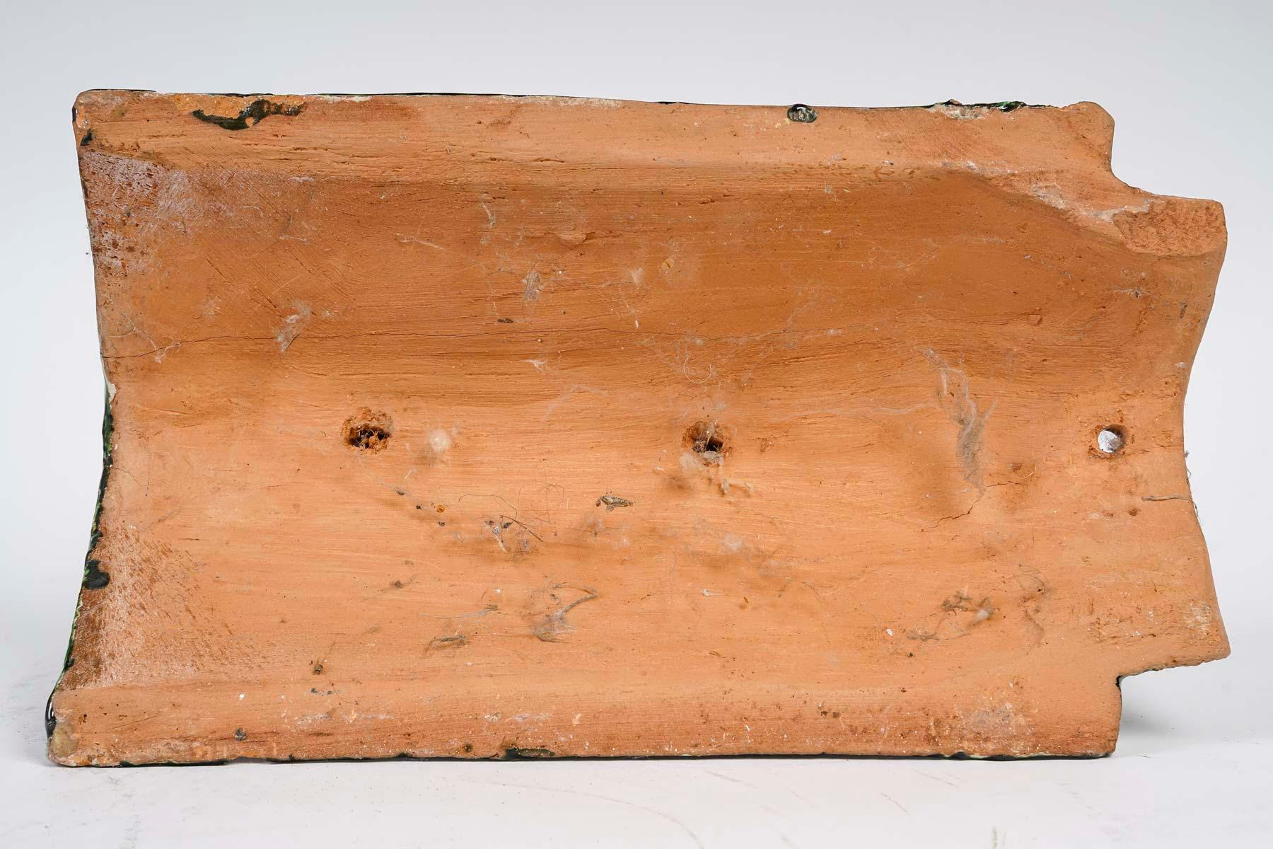 Terracotta Tetto in terracotta smaltata, inizio XX secolo. in vendita