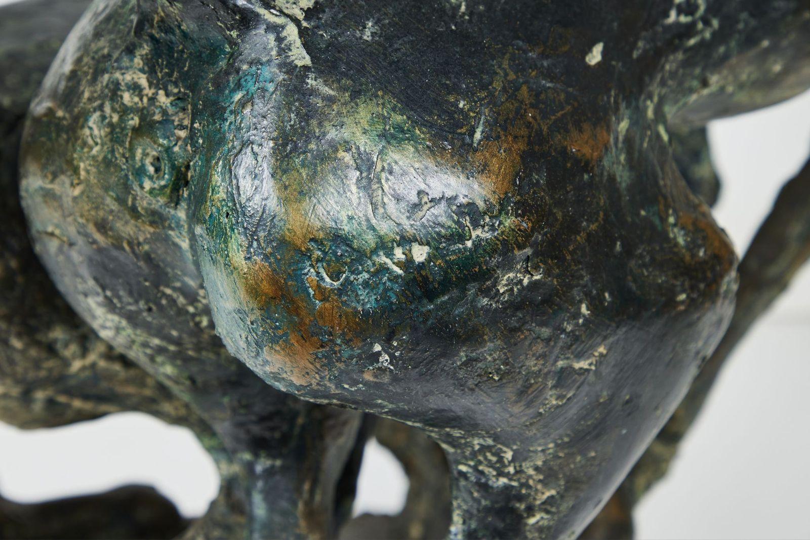 Glazed, Resin Statue of Horses 1