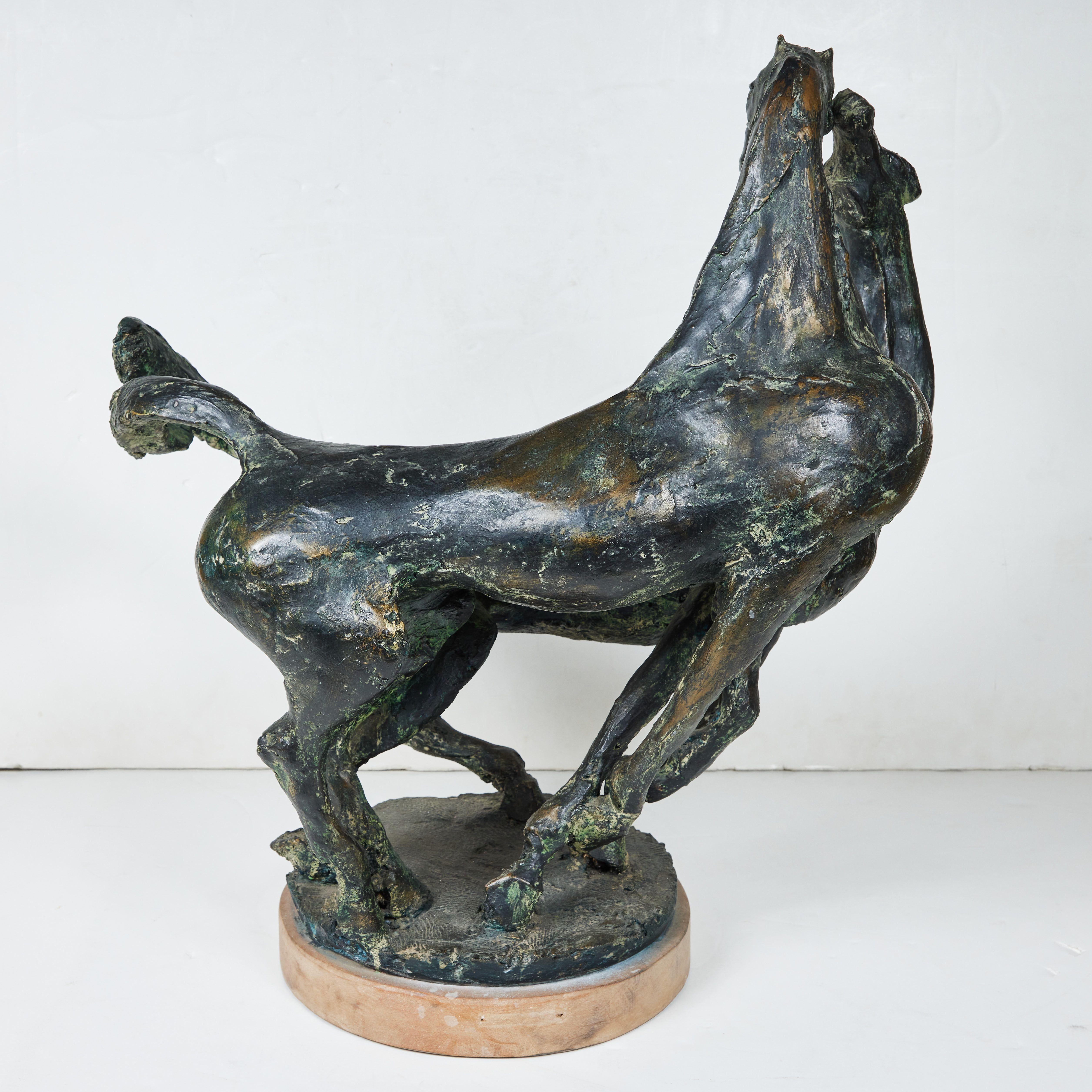 Glazed, Resin Statue of Horses 2
