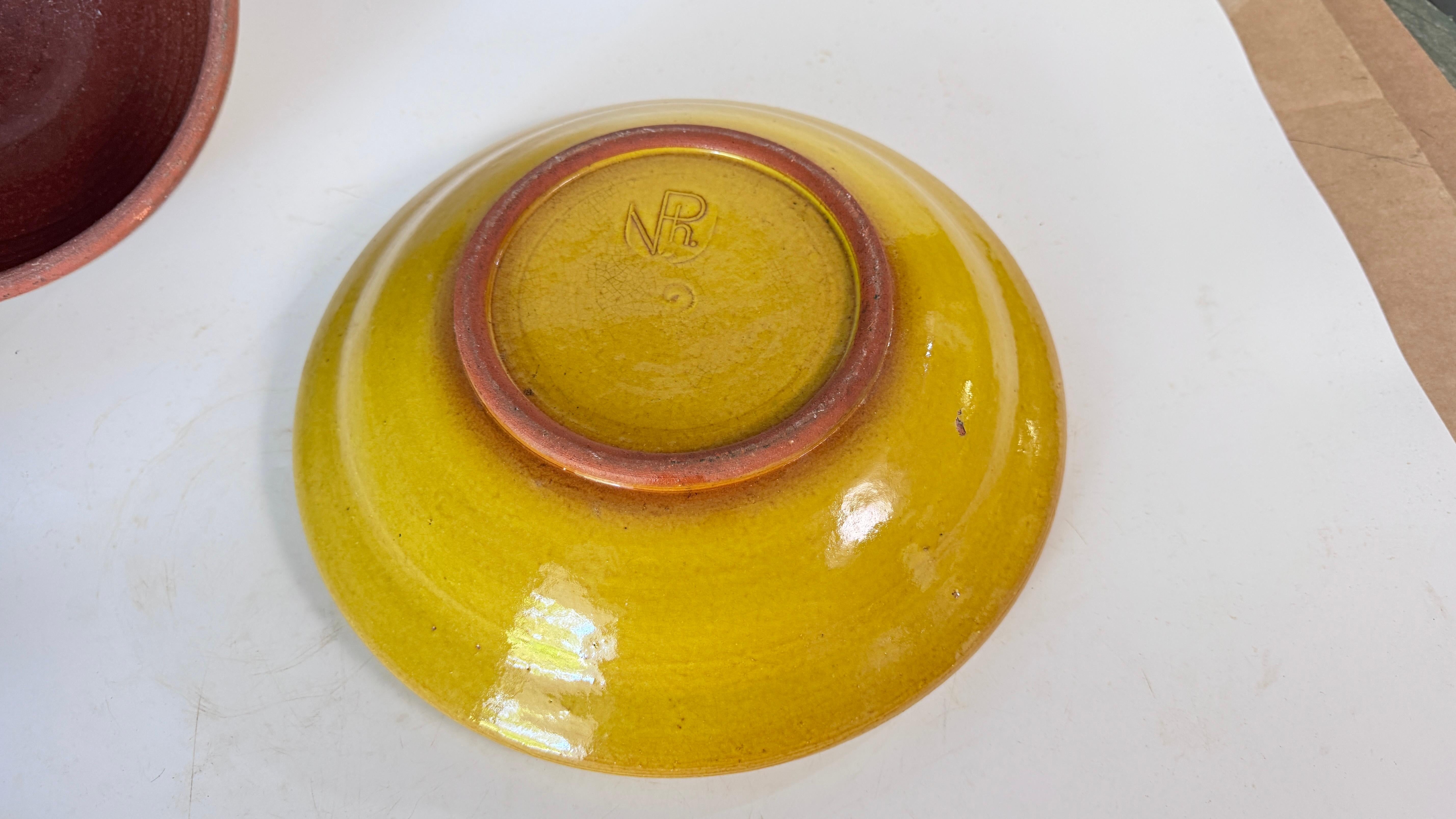 Glazed Terracotta Tajine Soup Tureen Early 20th Century Yellow Enameled Pottery For Sale 2