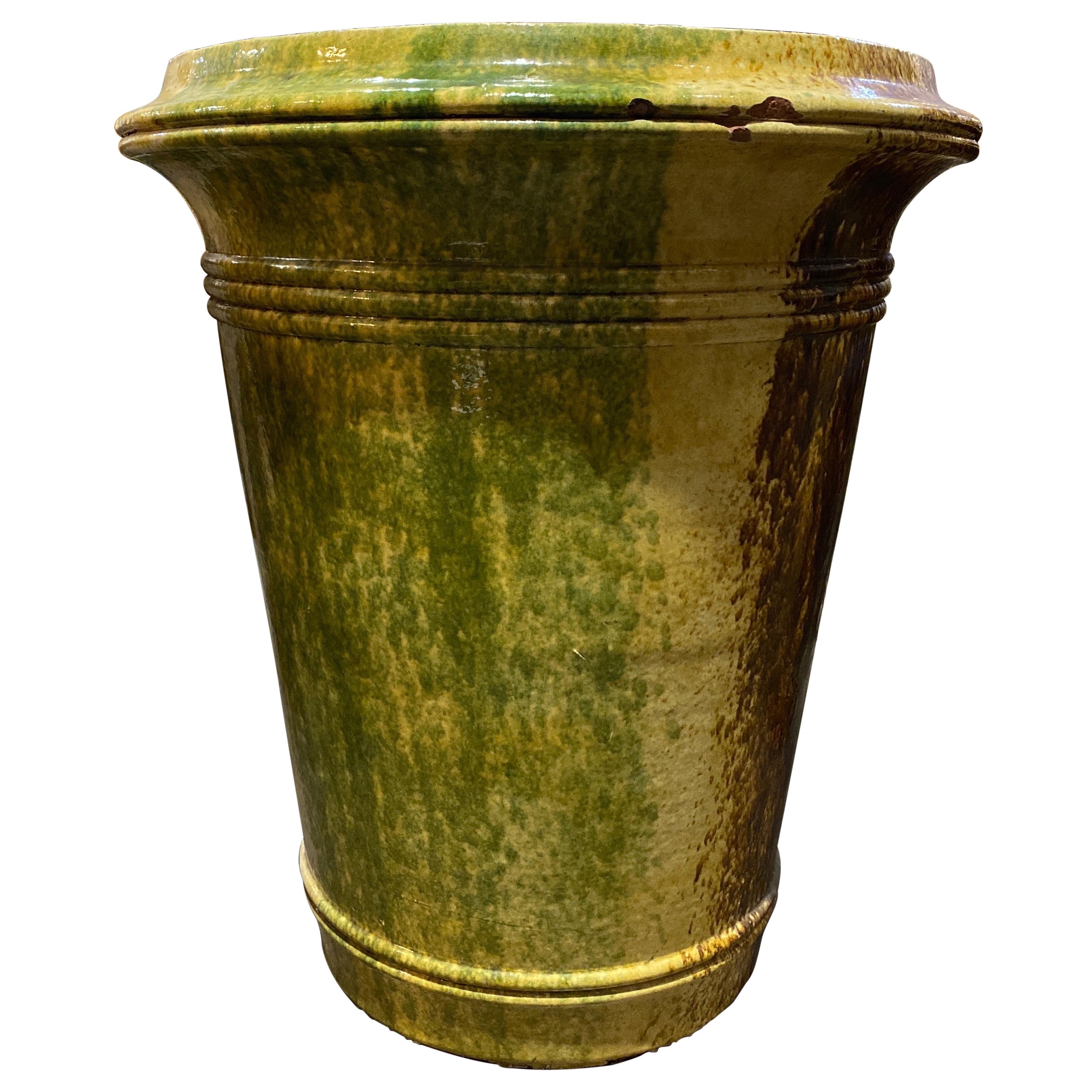 Glazed Terracotta Urn For Sale