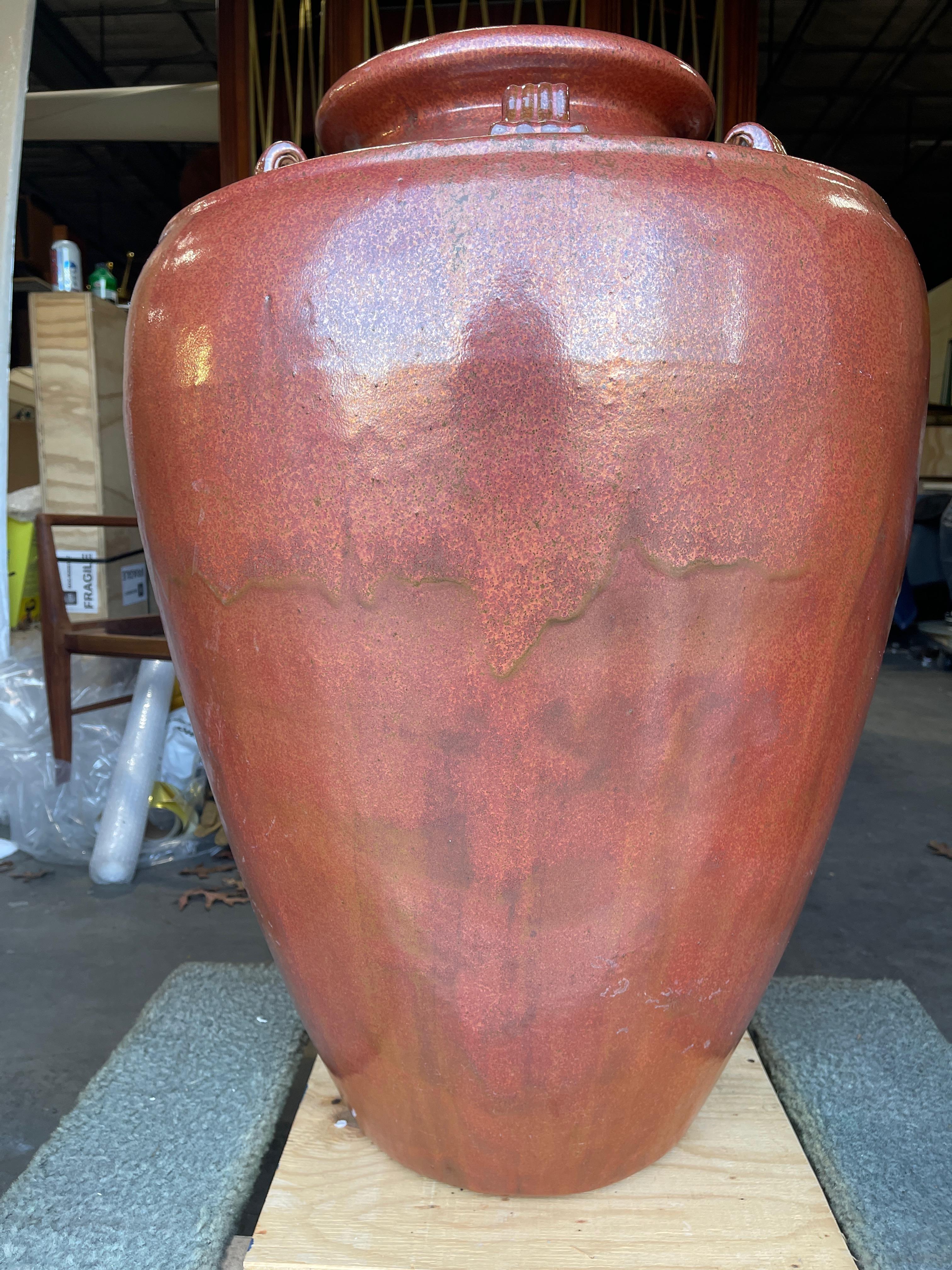 Glazed Terracotta Vaso di Olio Extra Large For Sale 4