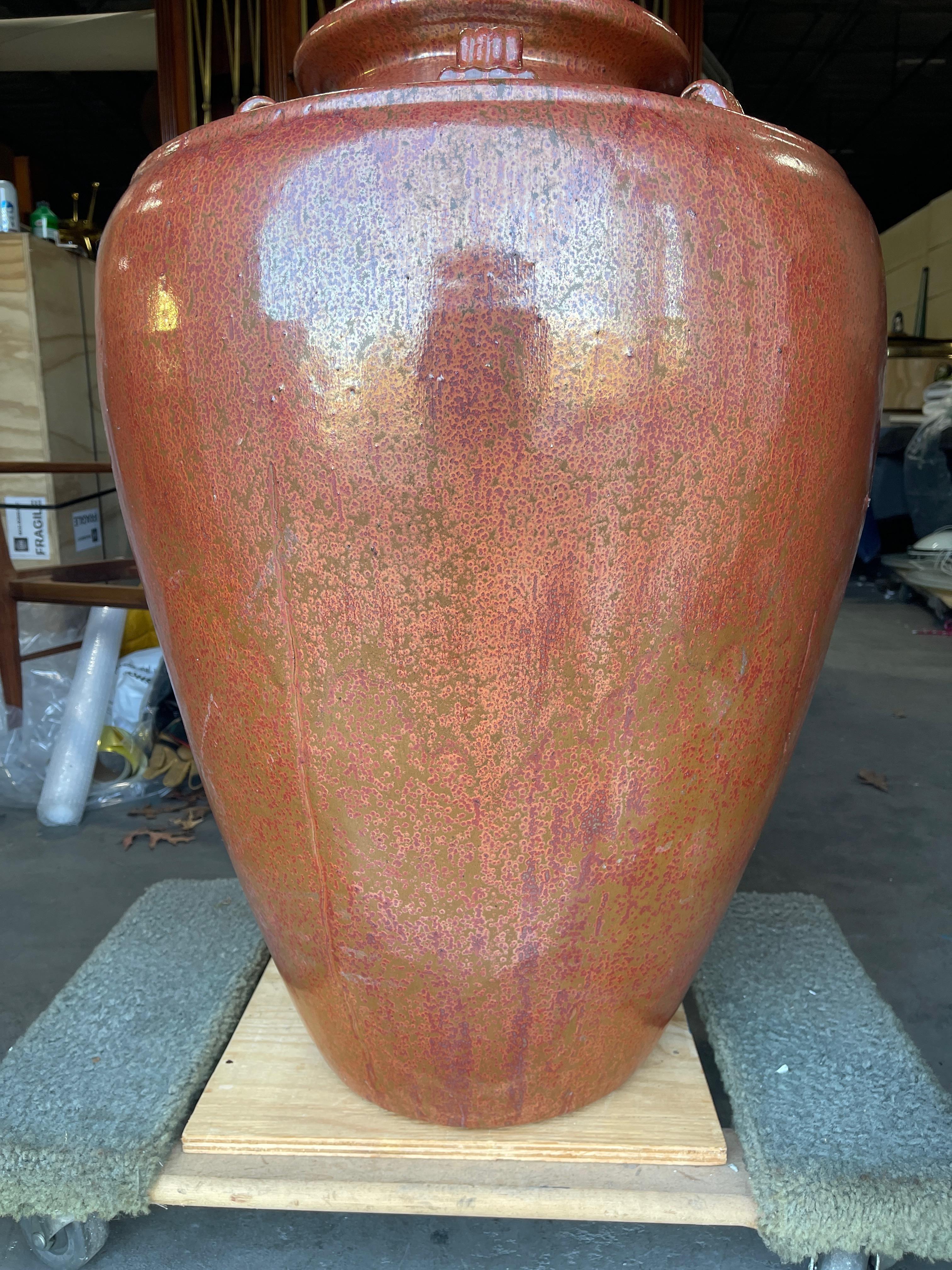 Glazed Terracotta Vaso di Olio Extra Large For Sale 2