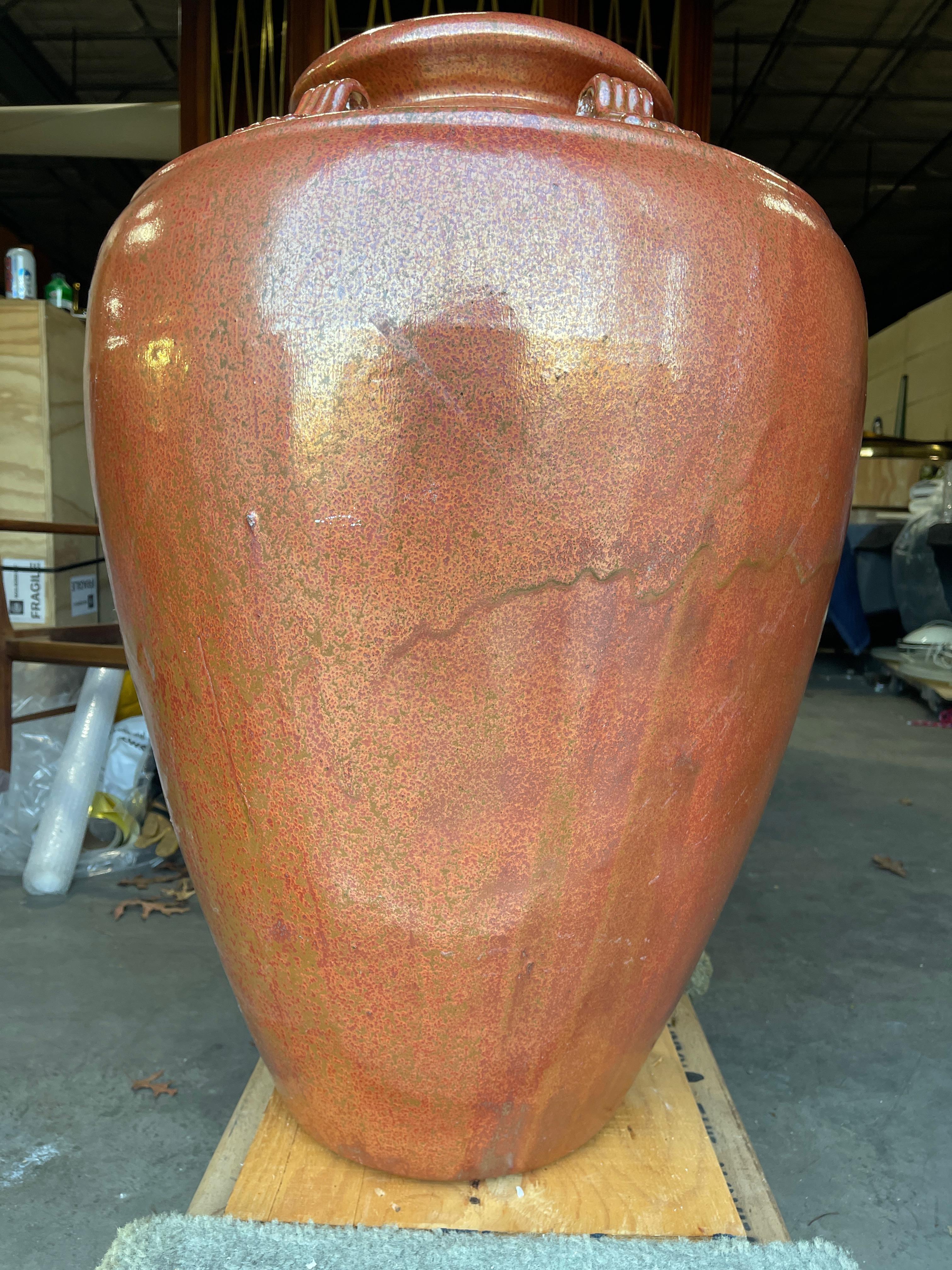 Glazed Terracotta Vaso di Olio Extra Large For Sale 3