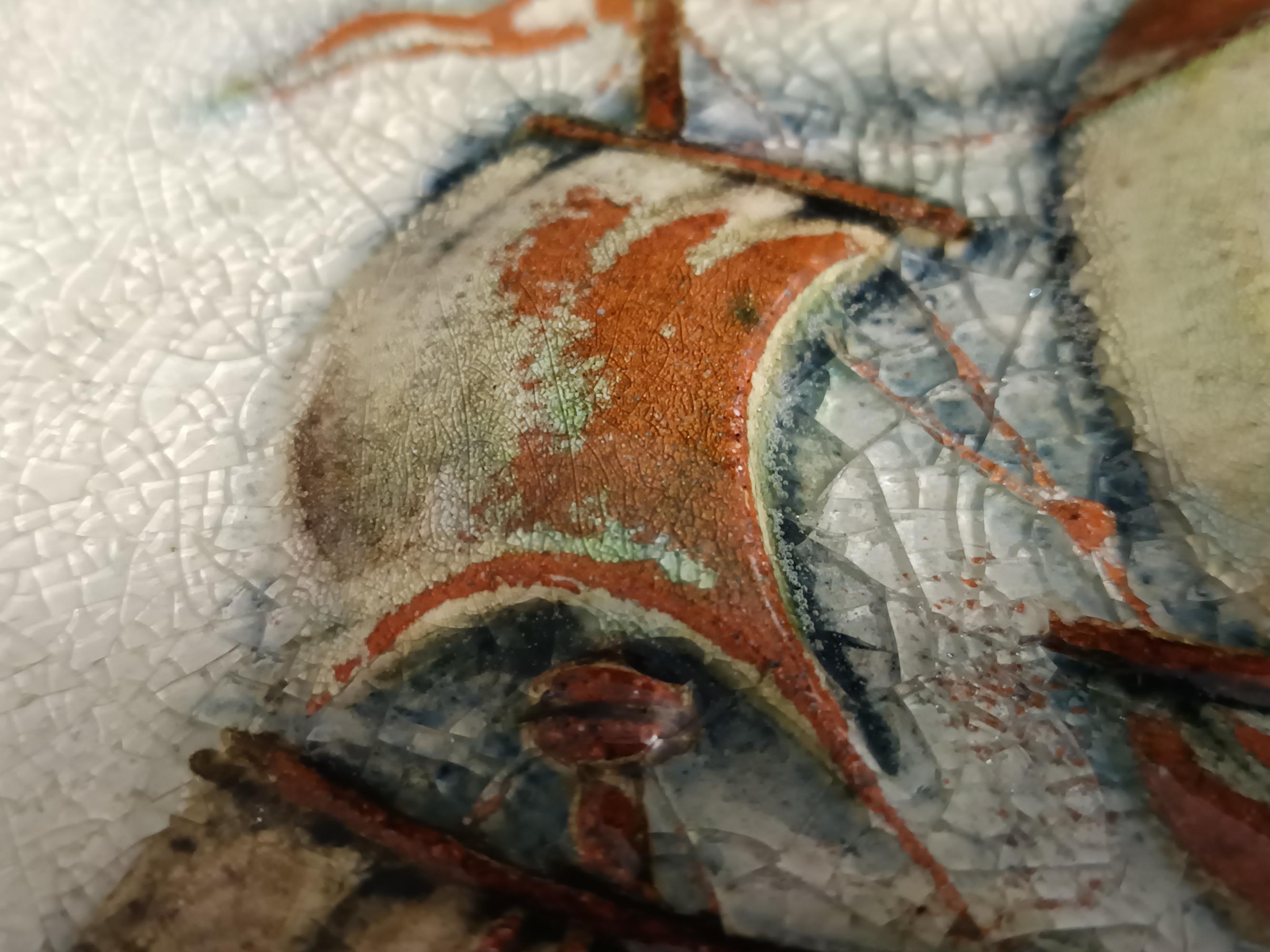 Glazed Terracotta Vessel Tile Panel by Gustav Heinkel for Majolika Karlsruhe For Sale 2