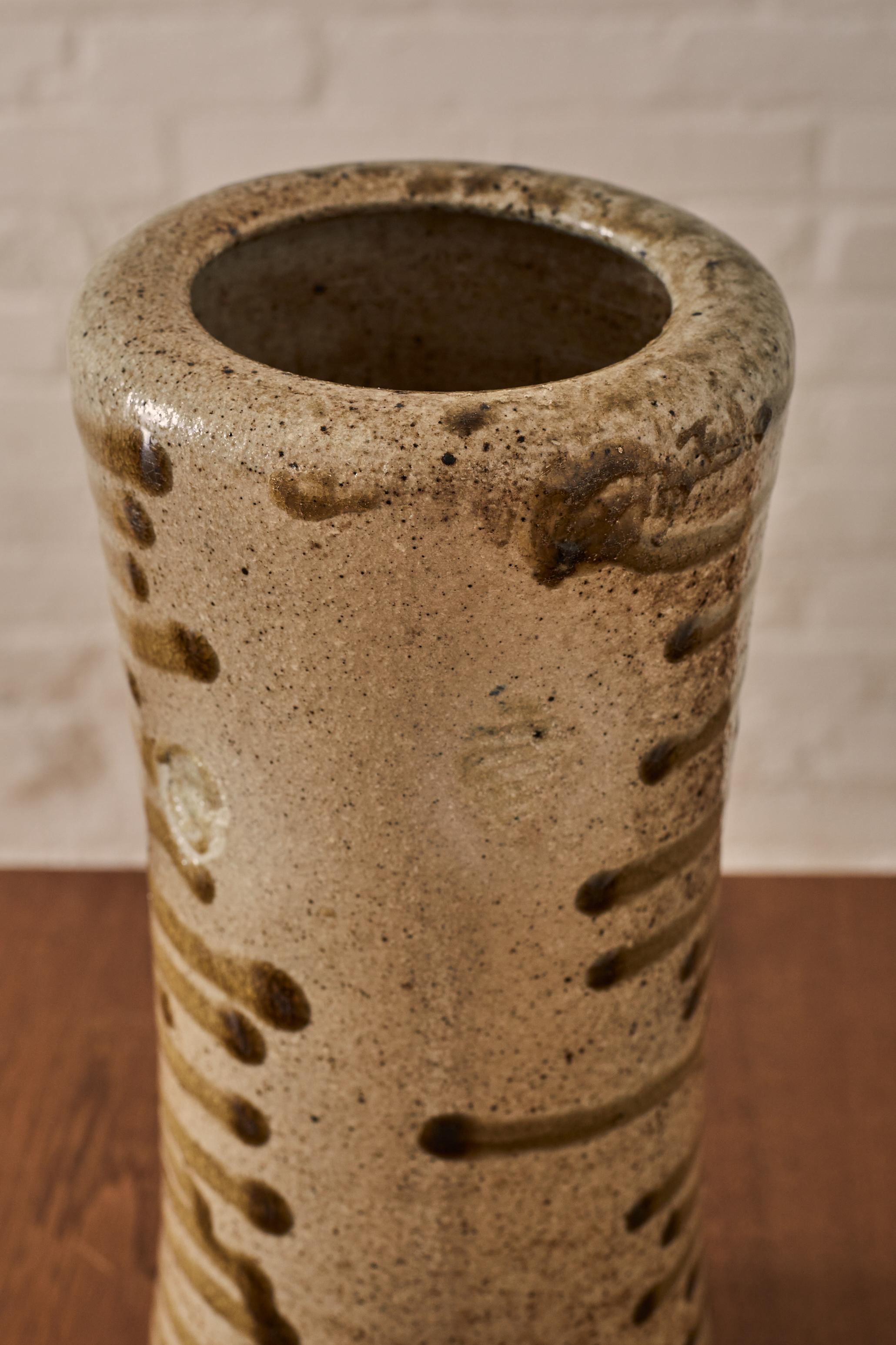 Mid-Century Modern Glazed Vase by David David Stuempfle For Sale
