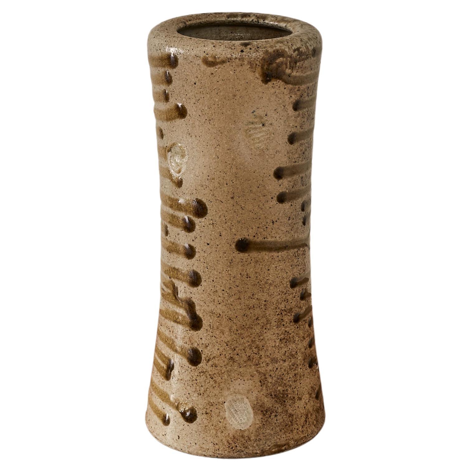 Glasierte Vase von David David Stuempfle im Angebot