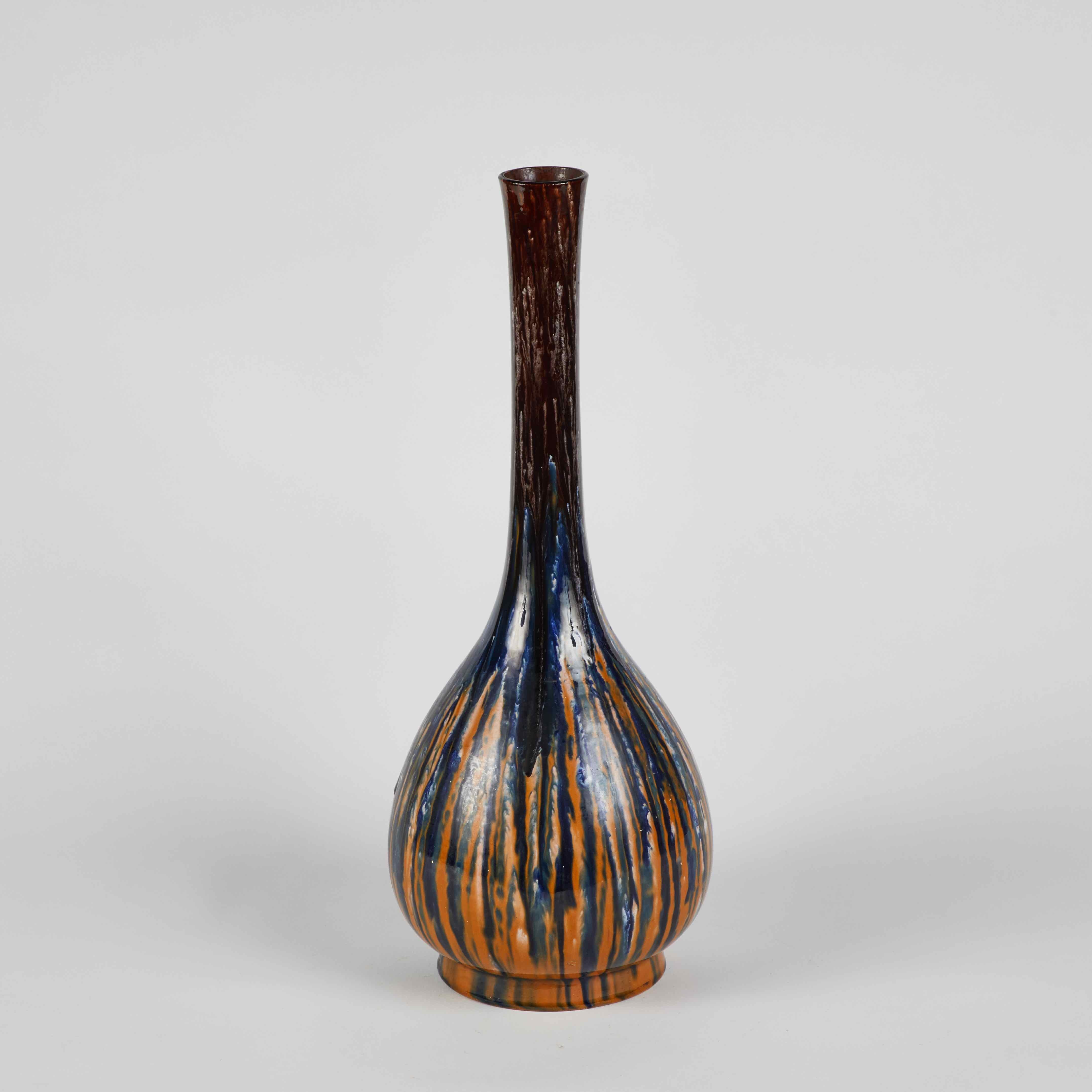 Viktorianische mehrfarbige glasierte Vase im Angebot 7