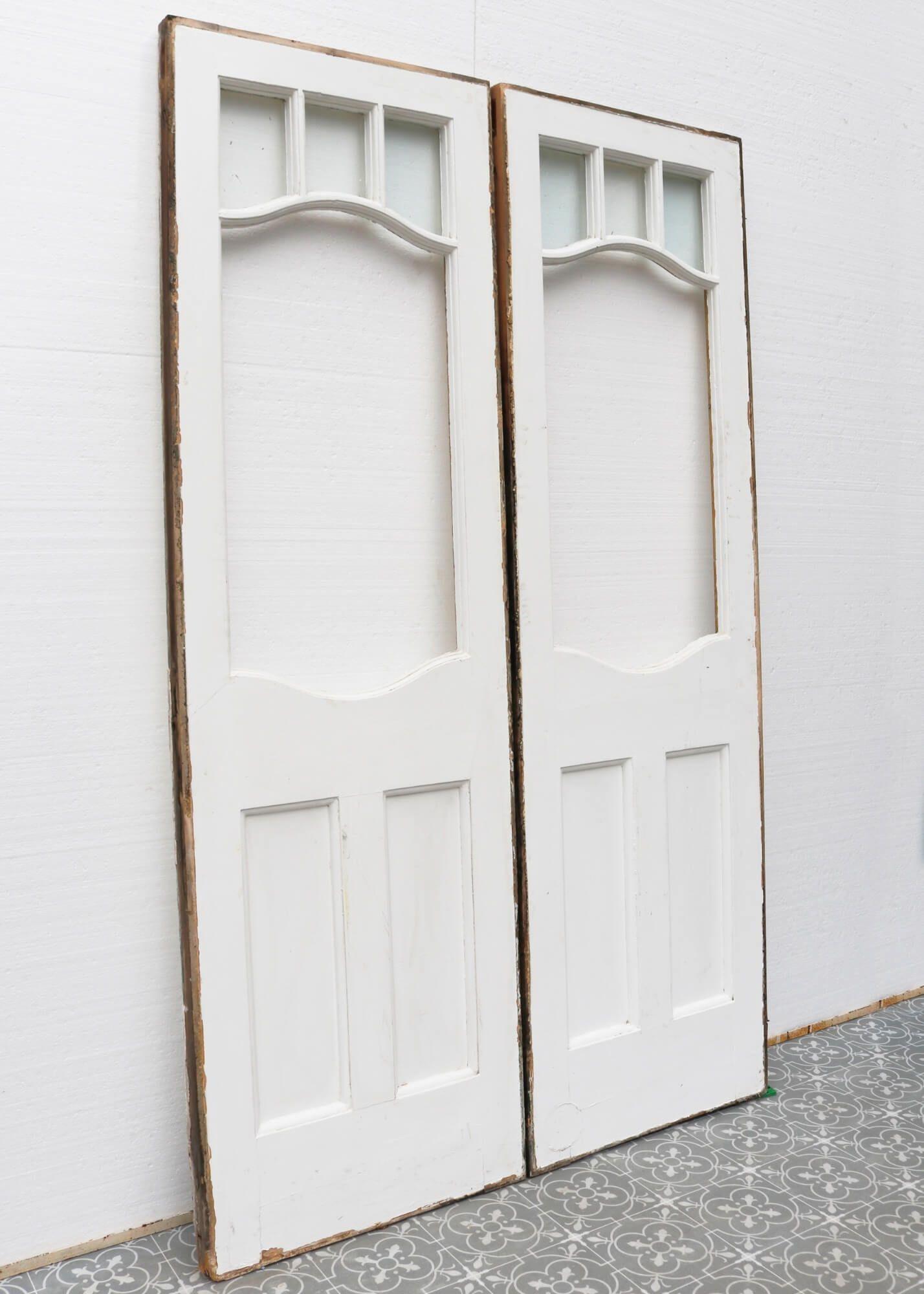 Glasierte viktorianische Doppeltüren im Innen- oder Außenbereich (20. Jahrhundert) im Angebot