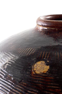 Glazed Vintage Terracotta Storage Jar