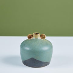 Glazed Weed Pot with Round Handles