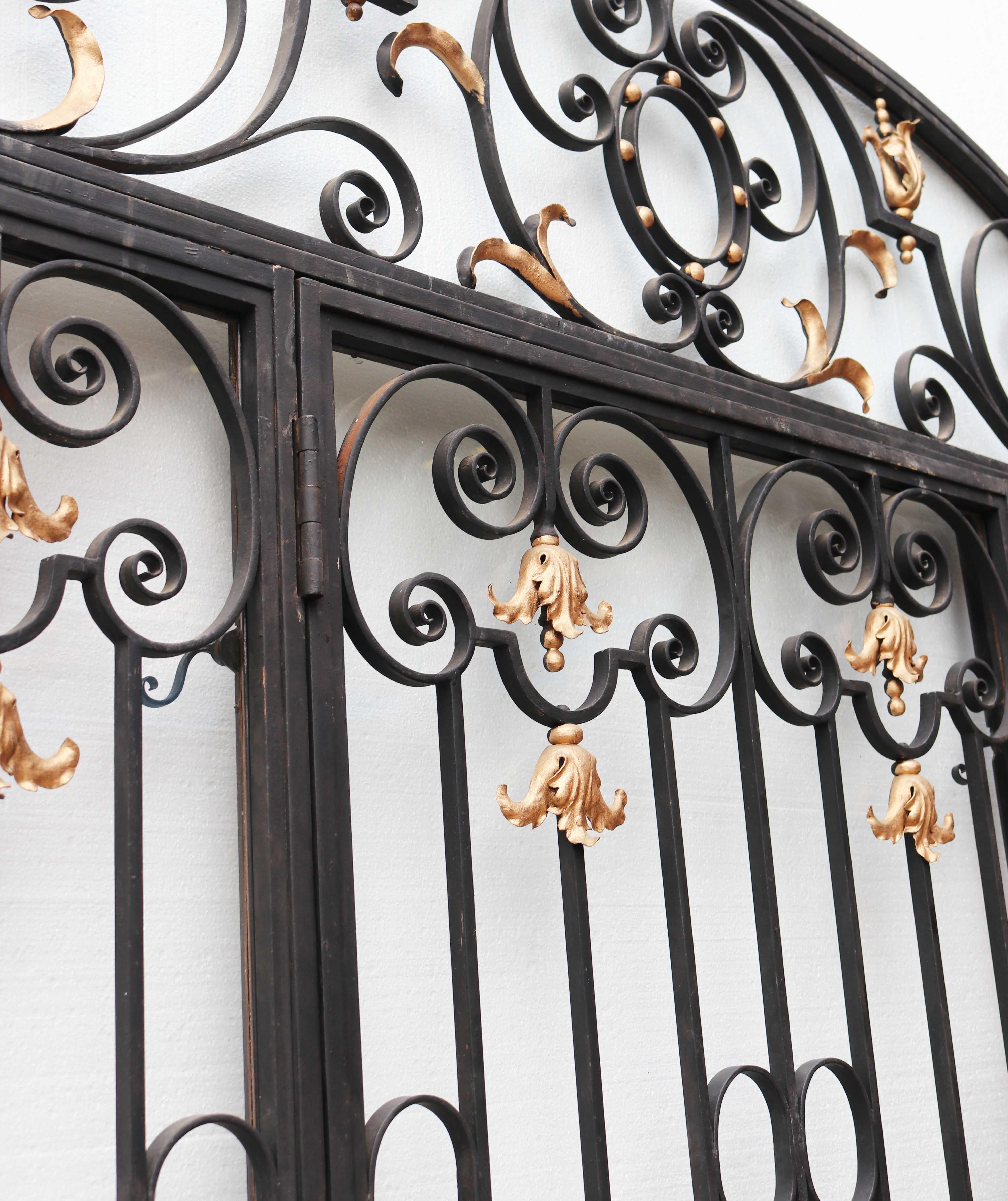 Glazed Wrought Iron Entrance-Way In Good Condition For Sale In Wormelow, Herefordshire