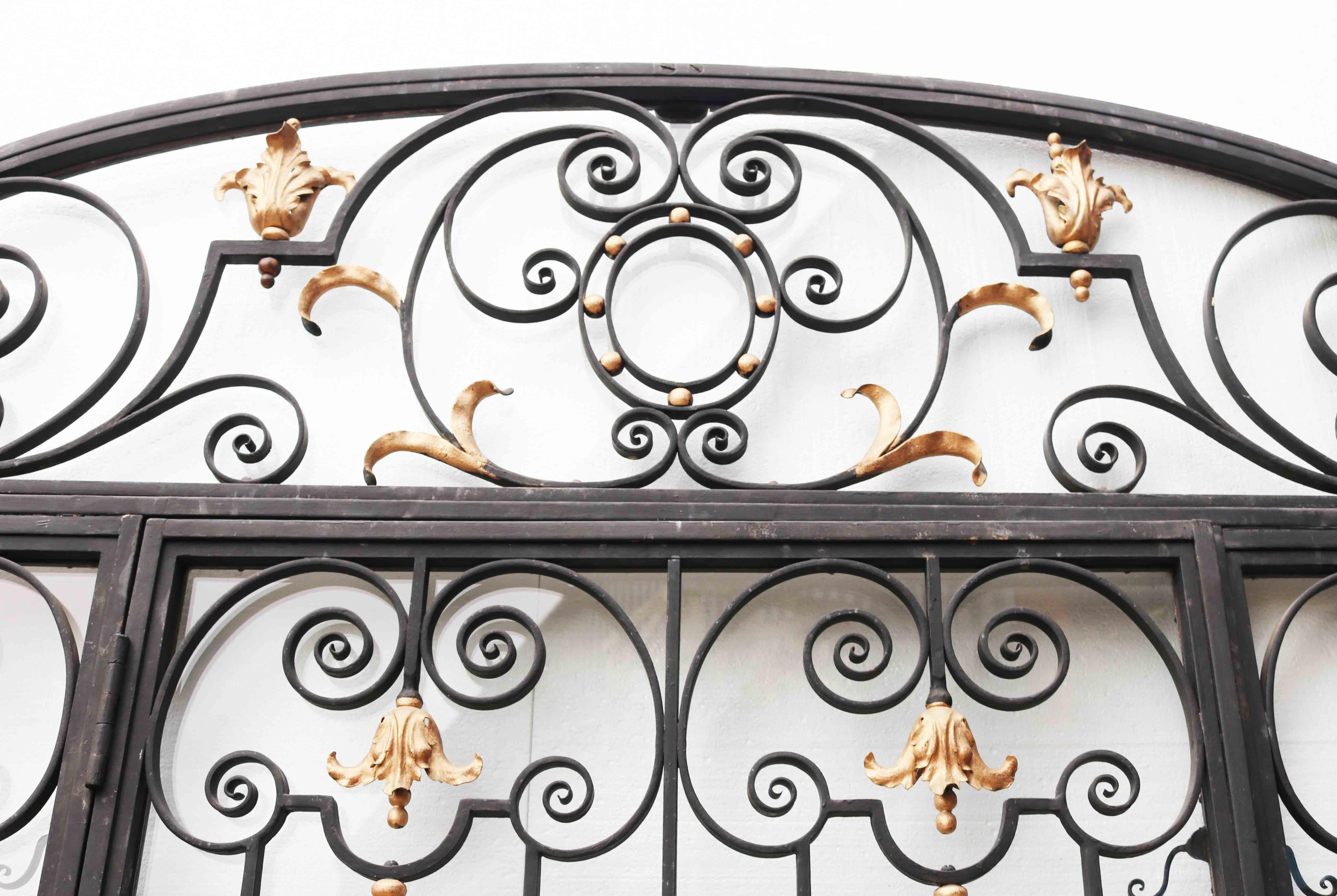 20th Century Glazed Wrought Iron Entrance-Way For Sale