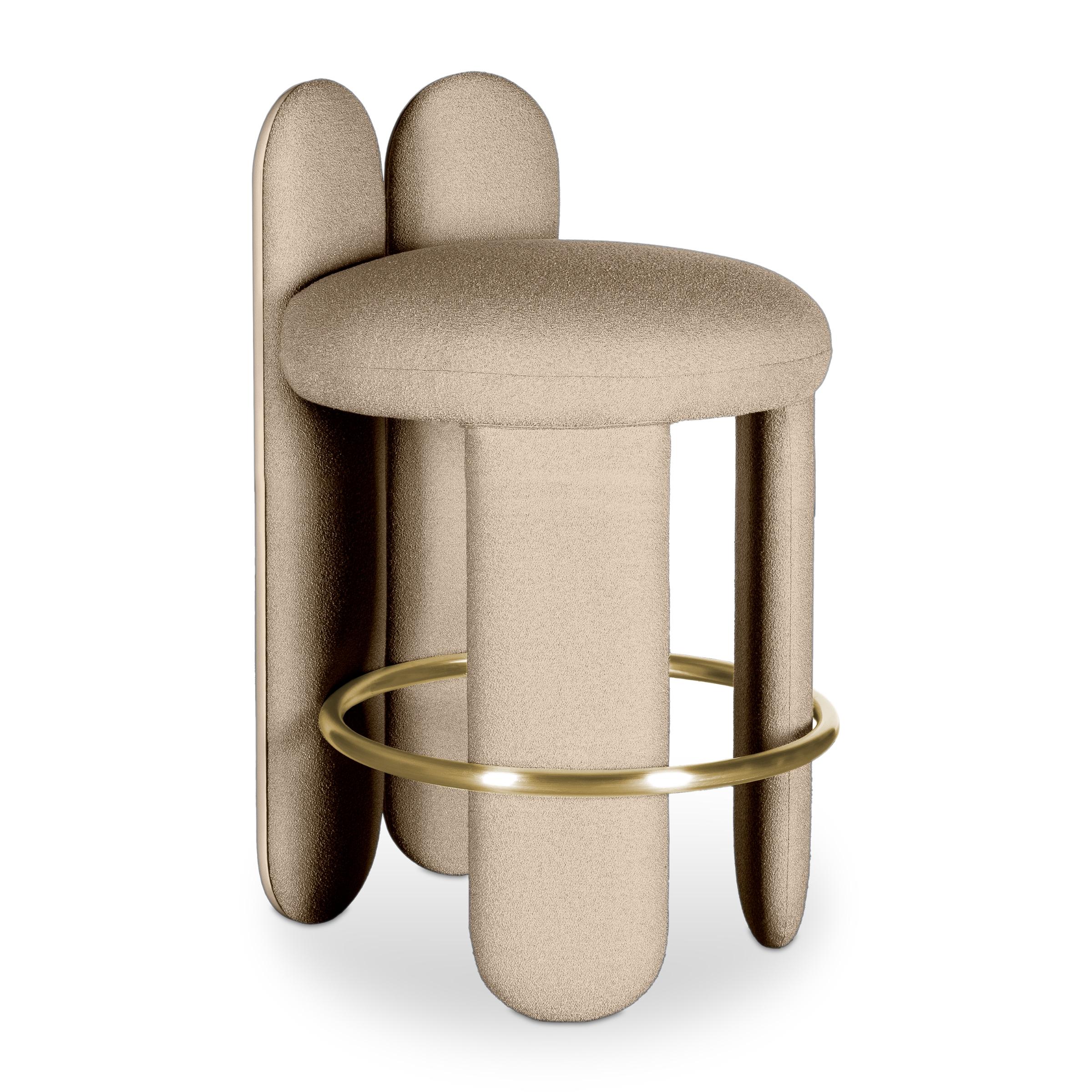 Keep a drumroll going for Glazy Counter Stool – the missing piece to your interior designs. This glacé-covered, theatrical piece will dazzle any interior with its dashing curves and oversized look.
Two extended legs provide a small backrest that