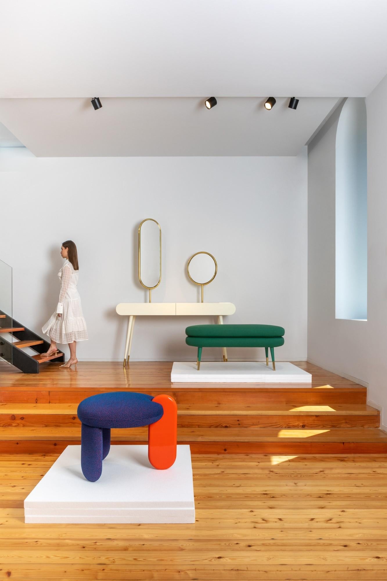 Pamper yourself with Glazy Stool – a ludic design that will butter up your place and help letting loose the infant within you.
This toylike petite piece celebrates the bare, elementary joys in life while finding beauty in simplicity: its circular