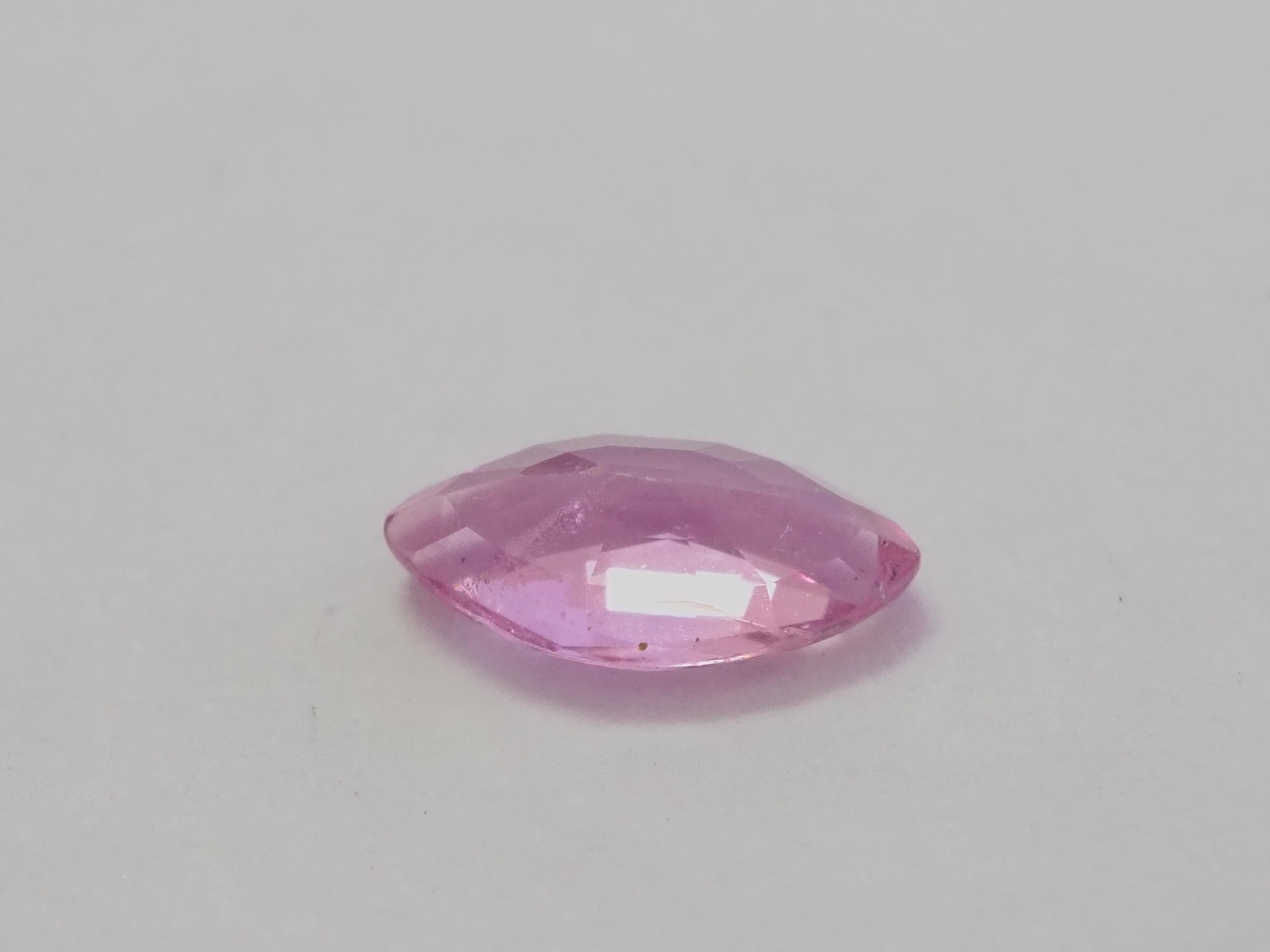 Marquise Cut GLC Certified 1.25ct Marquise Pink Spinel, 5.08x9.79x3.25 mm, Myanmar For Sale