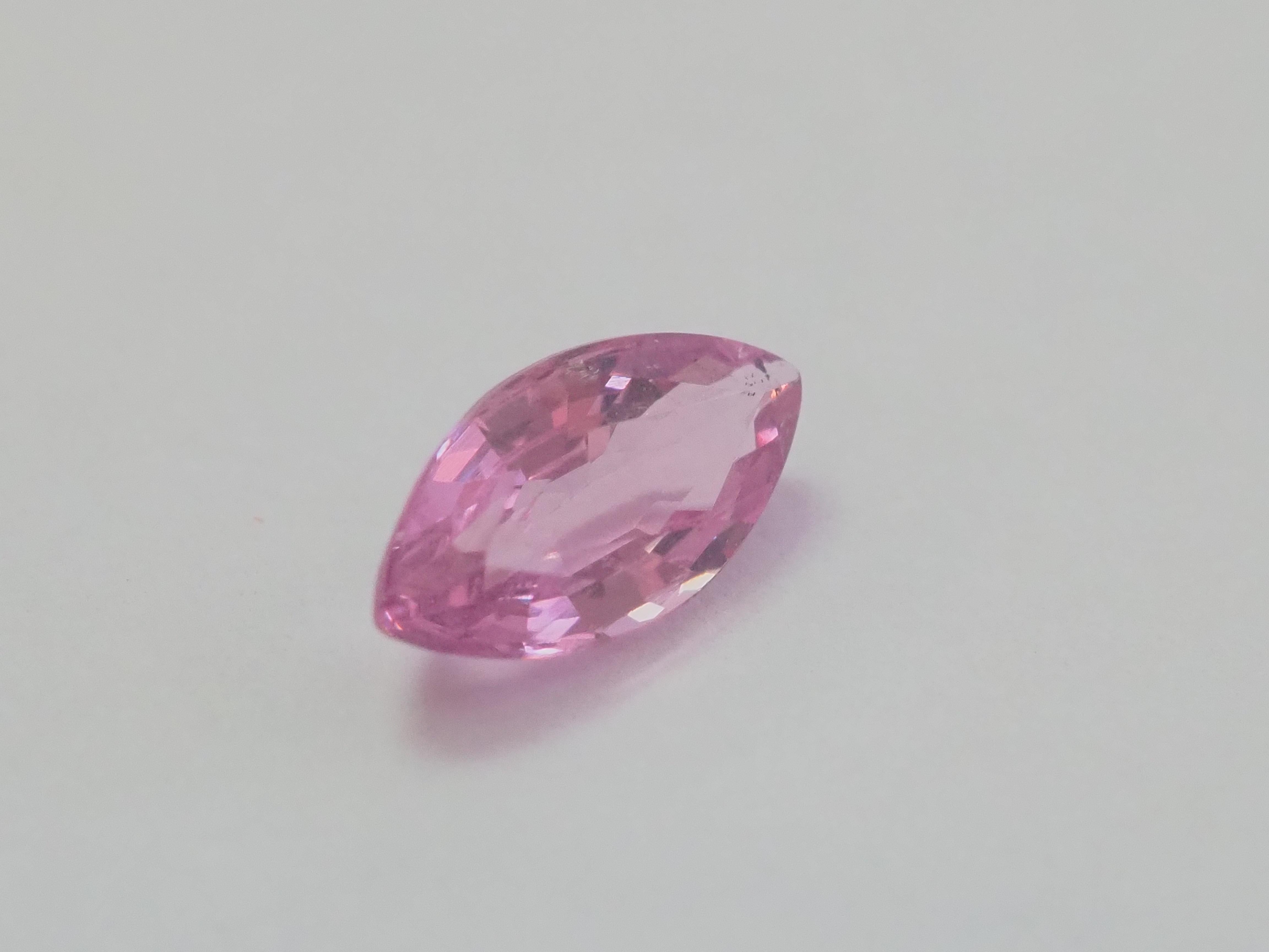 GLC Certified 1.25ct Marquise Pink Spinel, 5.08x9.79x3.25 mm, Myanmar For Sale 1