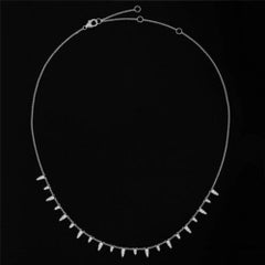 Gleam Diamond 14K (or 18k upon request) White Gold Station Necklace