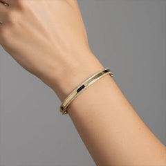 Gleam Line 14K (or 18k upon request) Gold Double Row Diamond Illusion Bracelet