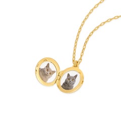 Gleam Sapphire Locket In 18ct Gold Vermeil