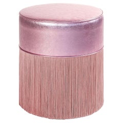 Gleaming Pink Metallic Leather Pouf #2 By Lorenza Bozzoli