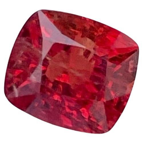 Gleaming Red Burmese Spinel 2.45 carats Cushion Cut Natural Loose Gemstone