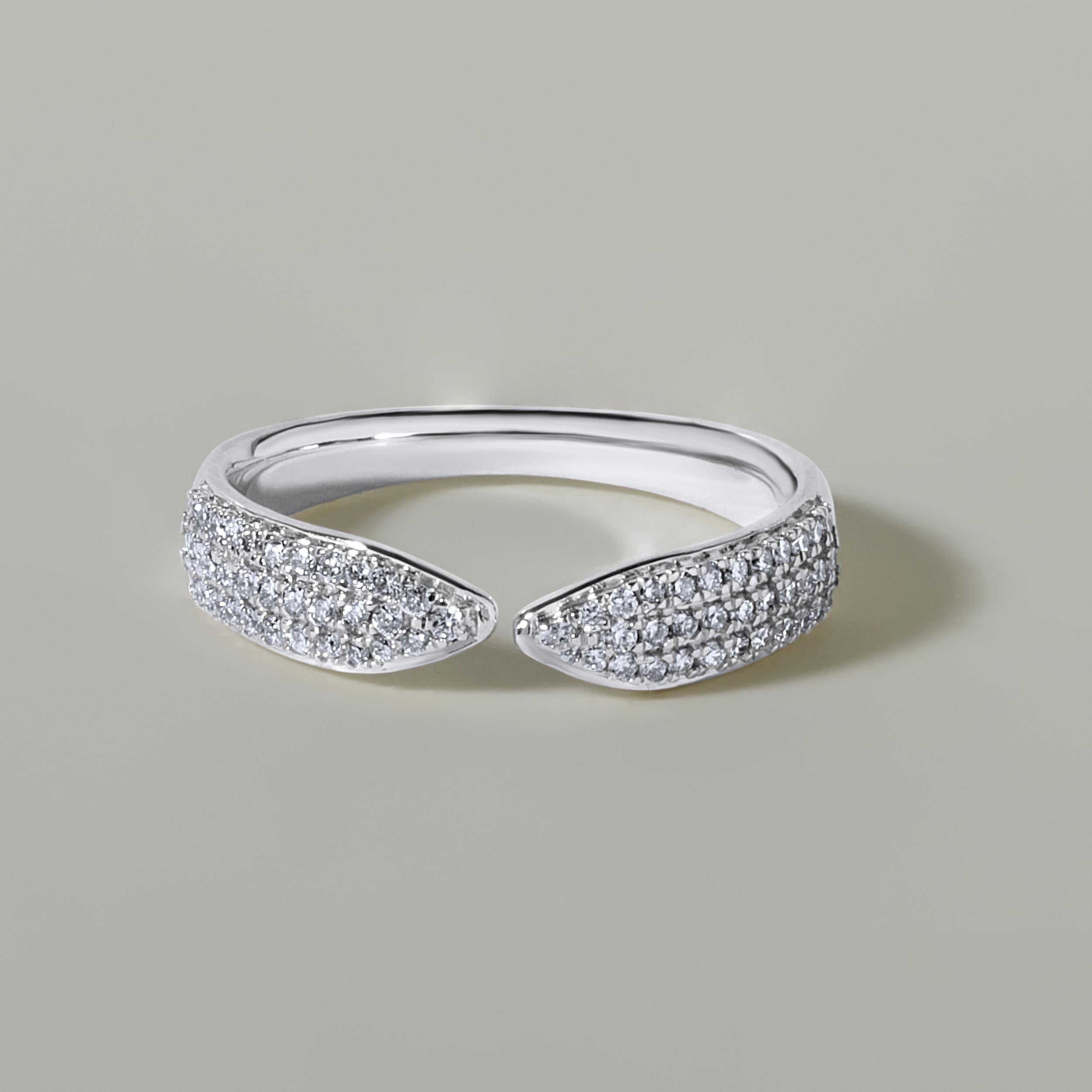 Contemporary GLEAMIRE 14K Gold 0.25ct Rose-Cut Natural Diamond E-SI Open Claw Delicate Ring For Sale