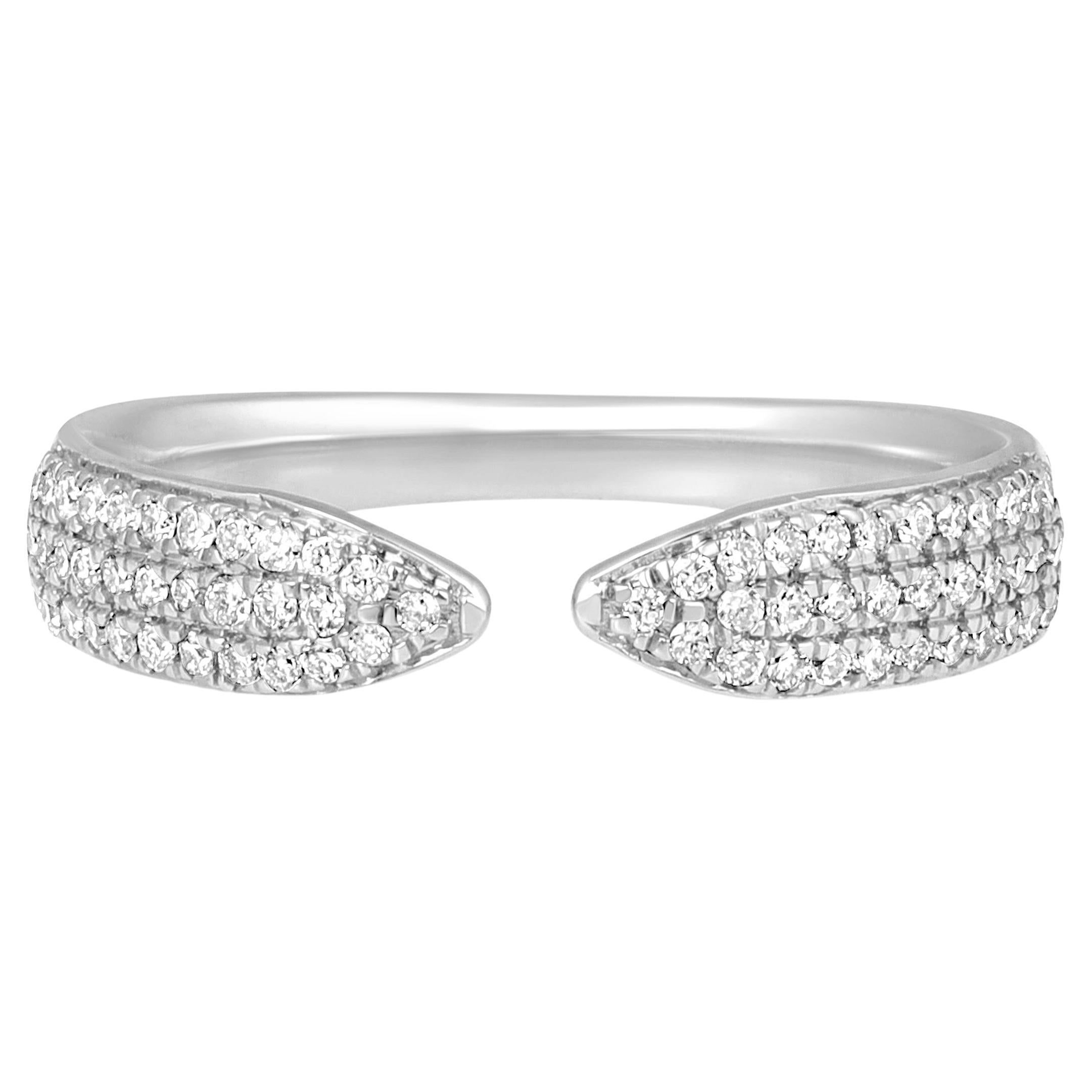 GLEAMIRE 14K Gold 0.25ct Rose-Cut Natural Diamond E-SI Open Claw Delicate Ring