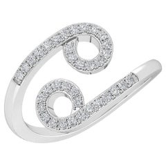Vergoldeter GLEAMIRE 14K Gold 0,3 Karat natürlicher Diamant Designer Weißer Kreuz-Ring