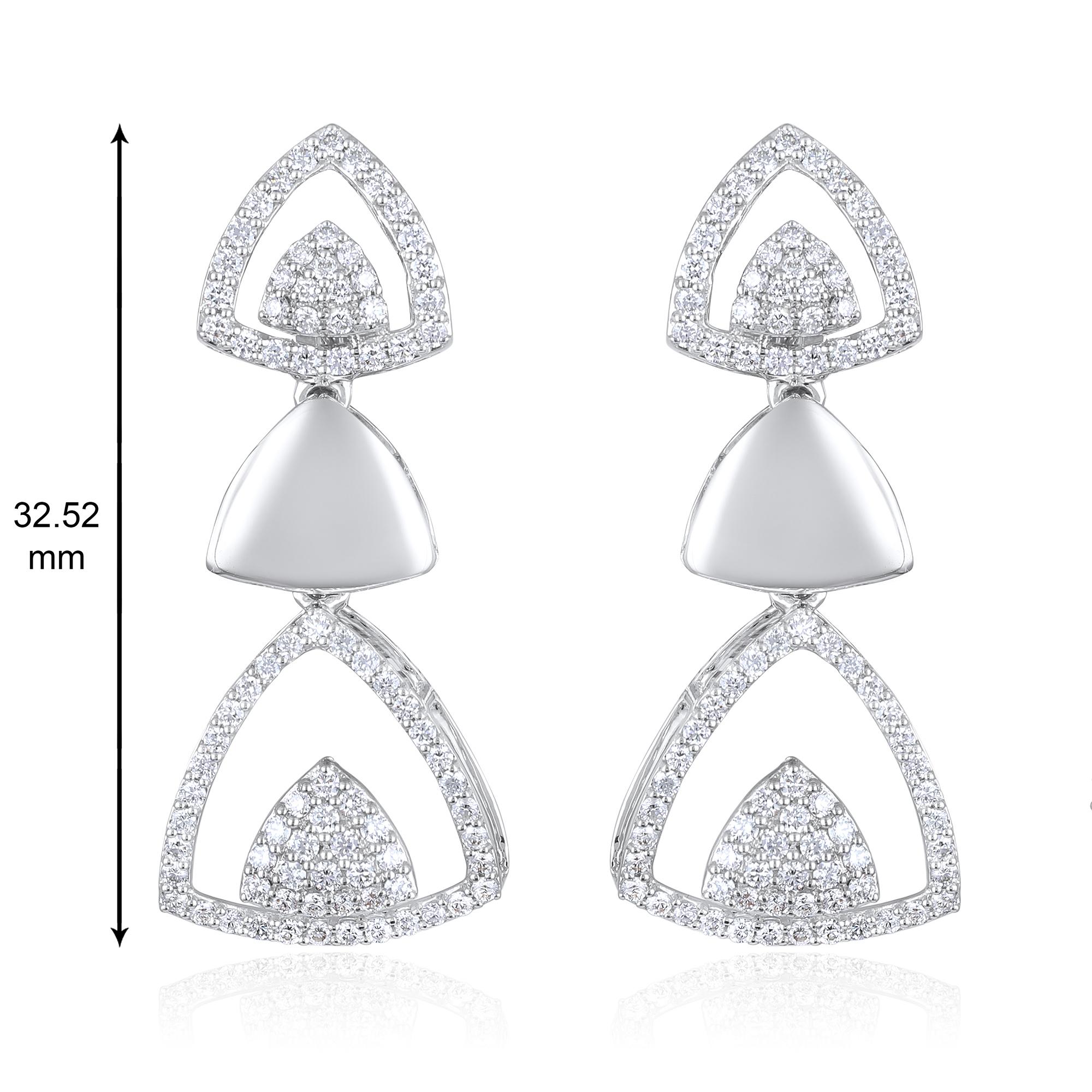 Brilliant Cut Designer 3.8ct Natural Diamond G-VS 14K Gold Queen Wedding Necklace Earring Set For Sale