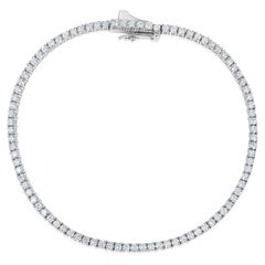 GSI Certified 14K Gold 2.1ct Natural Diamond F-VVS Wedding Tennis Bracelet