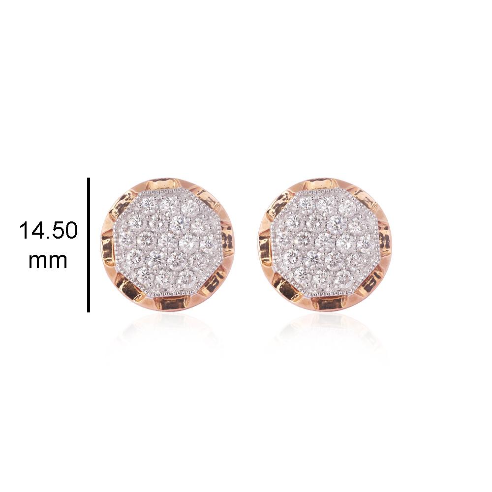 Brilliant Cut IGI Certified 18K Gold 1.9ct Natural Diamond F-VVS Designer Large Stud Earrings For Sale
