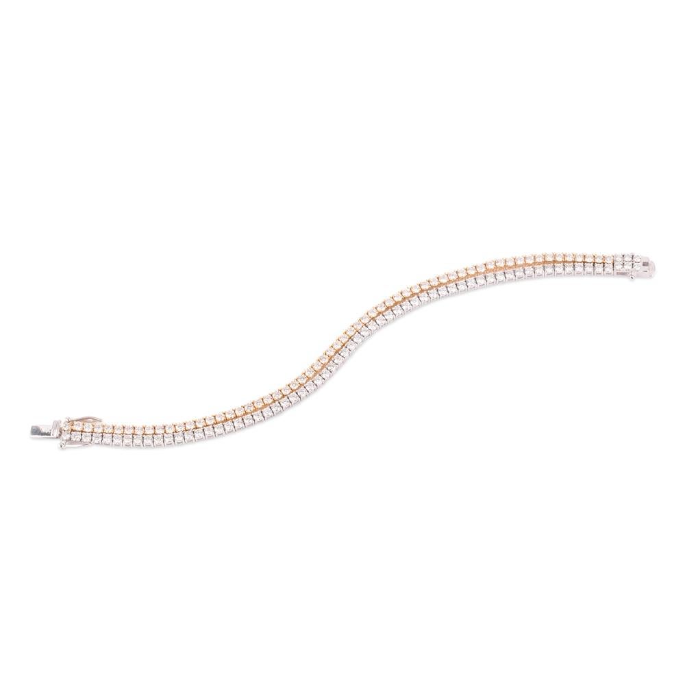 4.5ct 18ct white gold tennis bracelet guaranteed g/h colour si purity natural diamonds