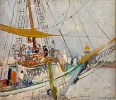 „ Ristorante sulla Neva-San Pietroburgo“ Olio su tela cm. 80 x 70  1984