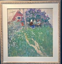 « Des soirées d'été »  Huile cm. 70 x 75 1976