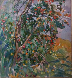 „ Apple tree“, Ölgemälde, cm. 67 x 72, 1980