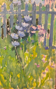 « In giardino » Olio cm. 31 x 48   1978