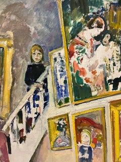 „Interior mit kleinem Mädchen“, Öl  cm. 64 x 81  1977