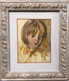 "Katia portrait "  Child, Oil cm. 24 x 30  1975