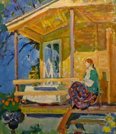 "Giornata di sole in Dacia" Estate , Impressionista,  cm. 55 x 65 Olio 1990