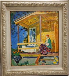 „“Sommertag in Dacia““ Sommer, Impressionist,  cm. 55 x 65 Olio 1990