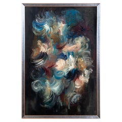 Glee Krueger Abstract Mid Century Oil on Canvas Painting