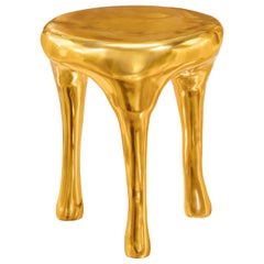 Glee Side Table in Brass by Scarlet Splendour