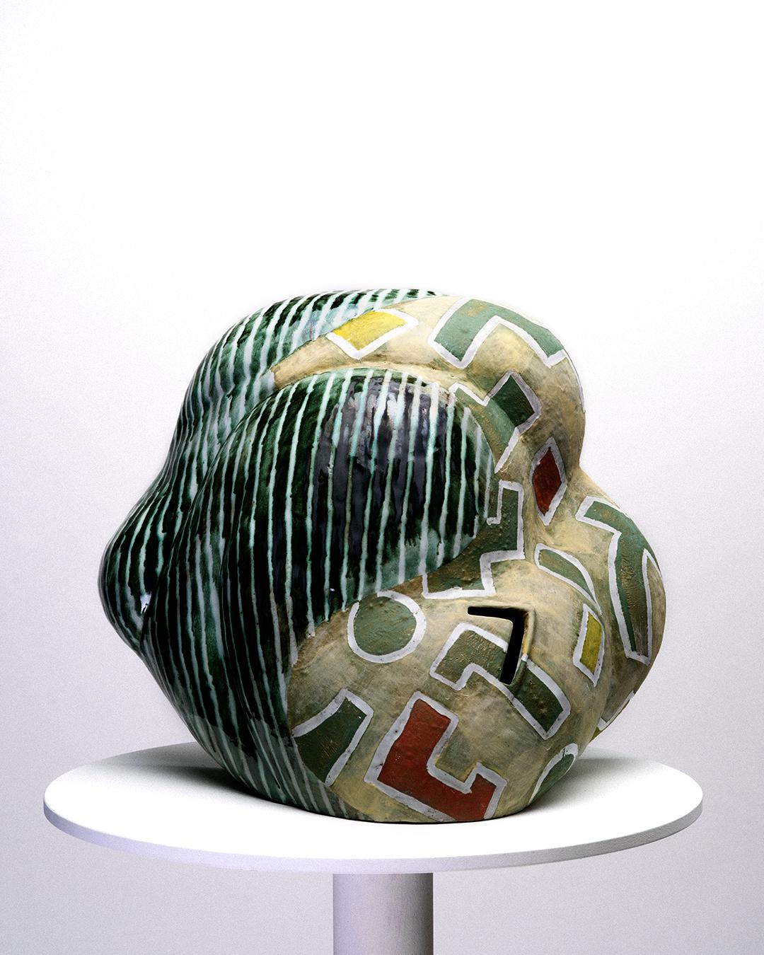 American Gleeful Anxiety in Stoneware and Glaze by Malcolm Mobutu Smith For Sale