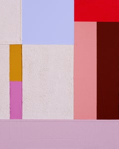 Fading Hour, Modern Minimal Urban landscape, Colorful Abstract Original 16x20