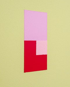 Numa Nota Só I, modern abstract original painting, colorful minimalist geometric