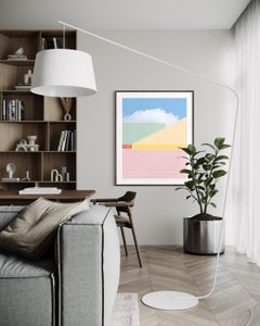 Bossa Nova, Minimalista Abstracto Geométrico Color Pastel Fotografía Impresa Firmada