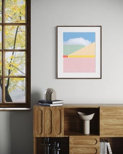 Bossa Nova, Minimalistisch Abstrakt Geometrisch Pastell Fotografie Druck, Signiert Fein